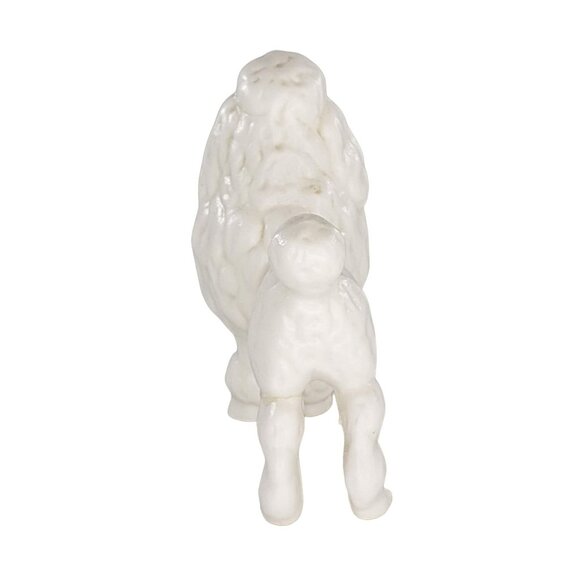 Vintage Bone China White Poodle Miniature Figurine Set Dog Family *Repaired* - Picture 6 of 12